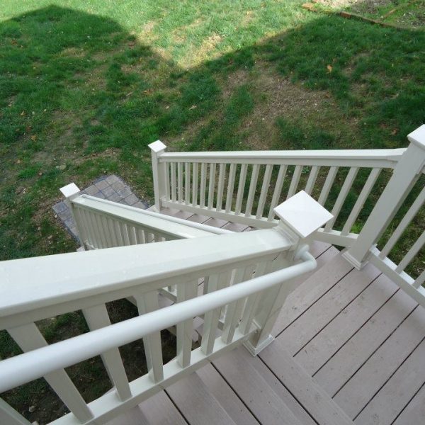 Second Story Deck Installation - Deck Steps with landing (2) - York, PA